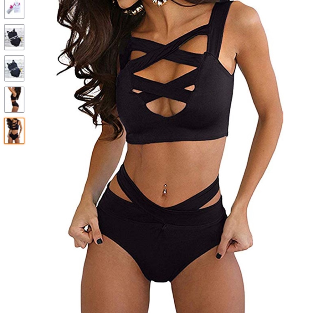 Prograce Women's Sexy Criss Cross High Waist